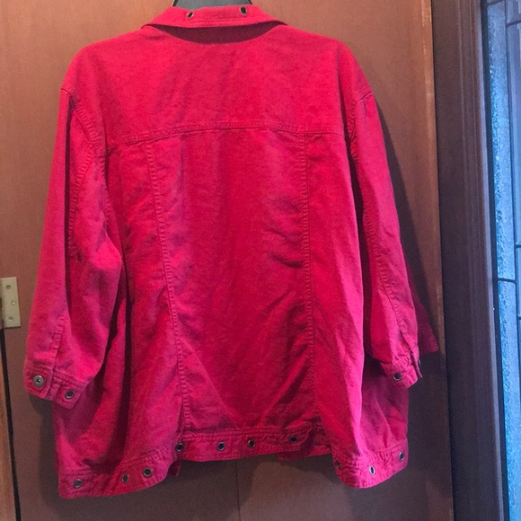 Deep red jacket. 3x - Picture 3 of 3